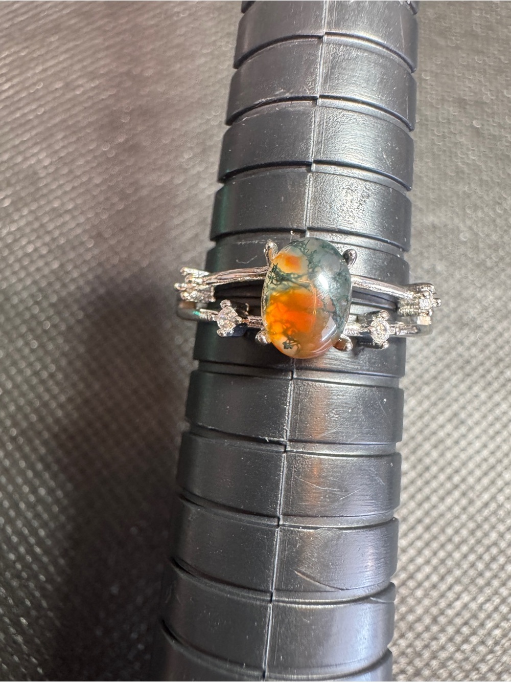 Special buy- 3 rings phantom q, moss agate